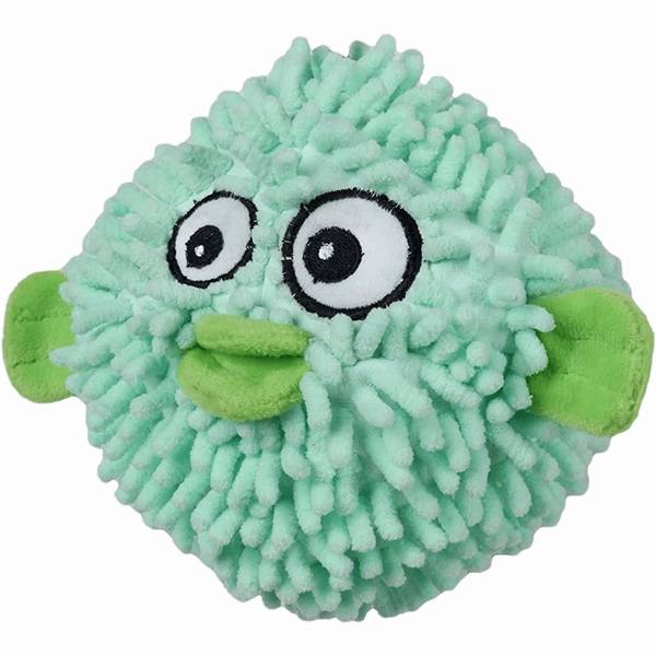tender-tuffs Pufferfish Plush Dog Toy