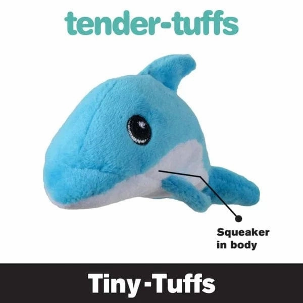 tender-tuffs Tiny Dolphin Plush Dog Toy