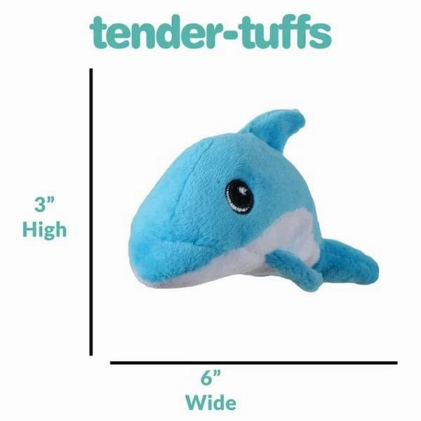 tender-tuffs Tiny Dolphin Plush Dog Toy