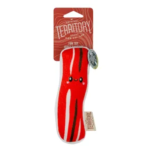 Territory Plush Squeaker Dog Toy - Bacon 7"