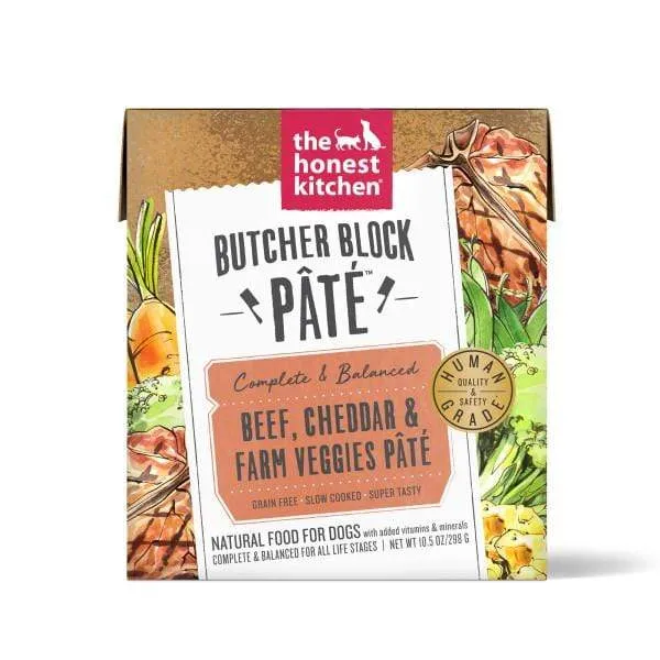 The Honest Kitchen Butcher Block Pate Beef Cheddar & Farm Veggies for Dogs