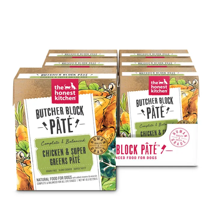 The Honest Kitchen Butcher Block Pate Chicken & Super Greens for Dogs