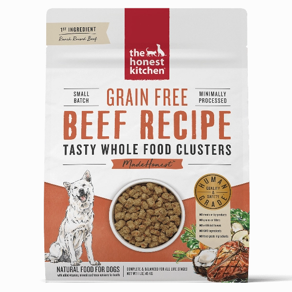 The Honest Kitchen GF Beef Whole Food Clusters Dry Dog Food