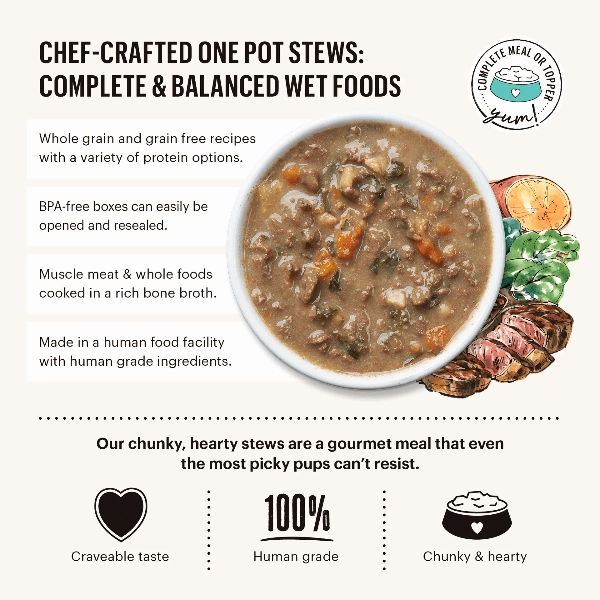 The Honest Kitchen One Pot Stews; Roasted Beef Stew Wet Dog Food
