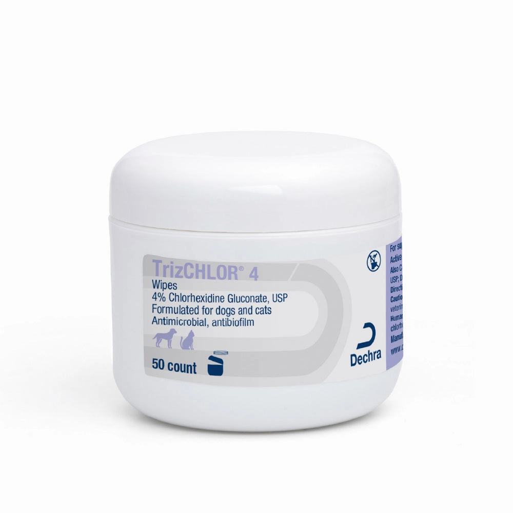 TrizCHLOR 4 Wipes for Dogs and Cats, 50 ct