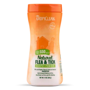 Tropiclean Natural Flea & Tick Carpet & Pet Powder 11oz