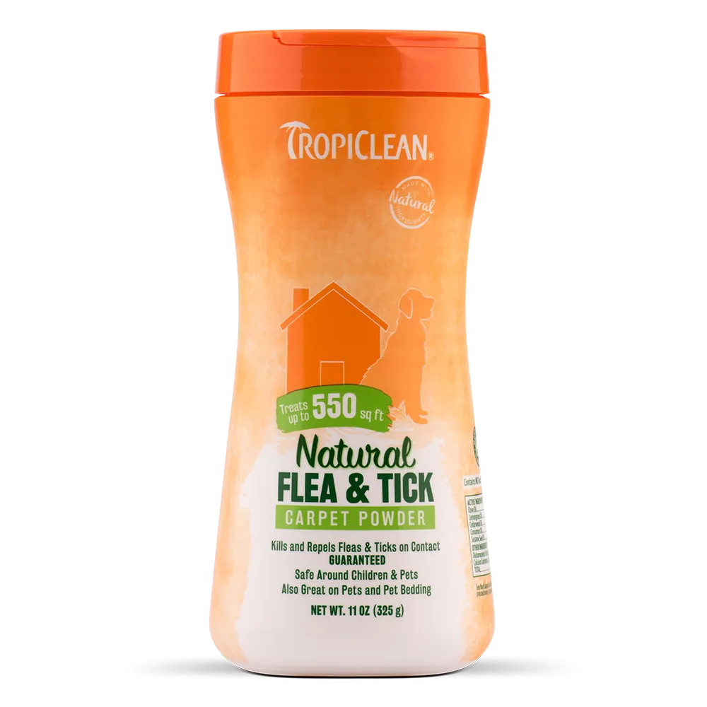 Tropiclean Natural Flea & Tick Carpet & Pet Powder 11oz