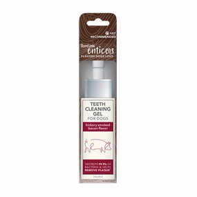 TropiClean Enticers Teeth Cleaning Gel for Dogs - Hickory Smoked Bacon Flavor 2oz