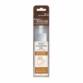 TropiClean Enticers Teeth Cleaning Gel for Dogs - Peanut Butter & Honey Flavor 2oz