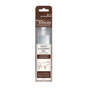 TropiClean Enticers Teeth Cleaning Gel for Dogs - Smoked Beef Brisket Flavor 2oz