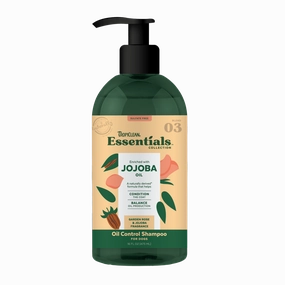 TropiClean Essentials Oil Control Shampoo Jojoba Oil - Garden Rose & Jojoba for Dogs 16oz