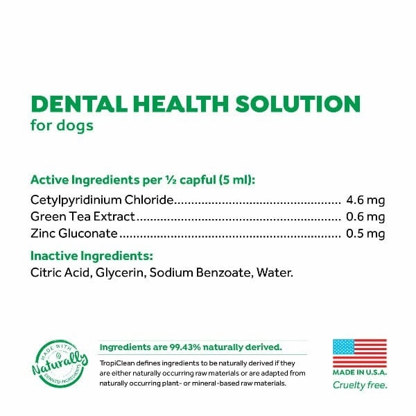 Tropiclean Fresh Breath Dental Health Solution Water Additive For Dogs