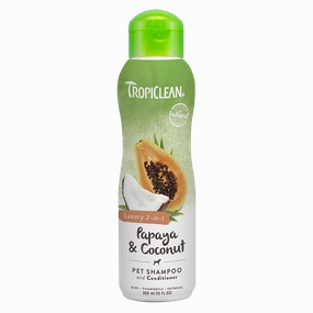 Tropiclean Luxury 2-in-1 Papaya & Coconut Shampoo & Conditioner 12oz
