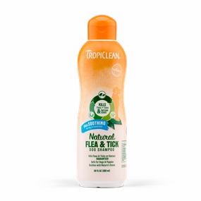 Tropiclean Natural Flea & Tick Shampoo - Plus Soothing for Dogs 20oz