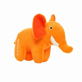 Tuffy Mighty Safari Jr. Orange Elephant Dog Toy