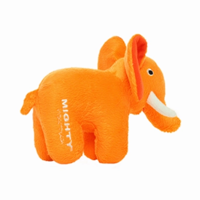 Tuffy Mighty Safari Jr. Orange Elephant Dog Toy