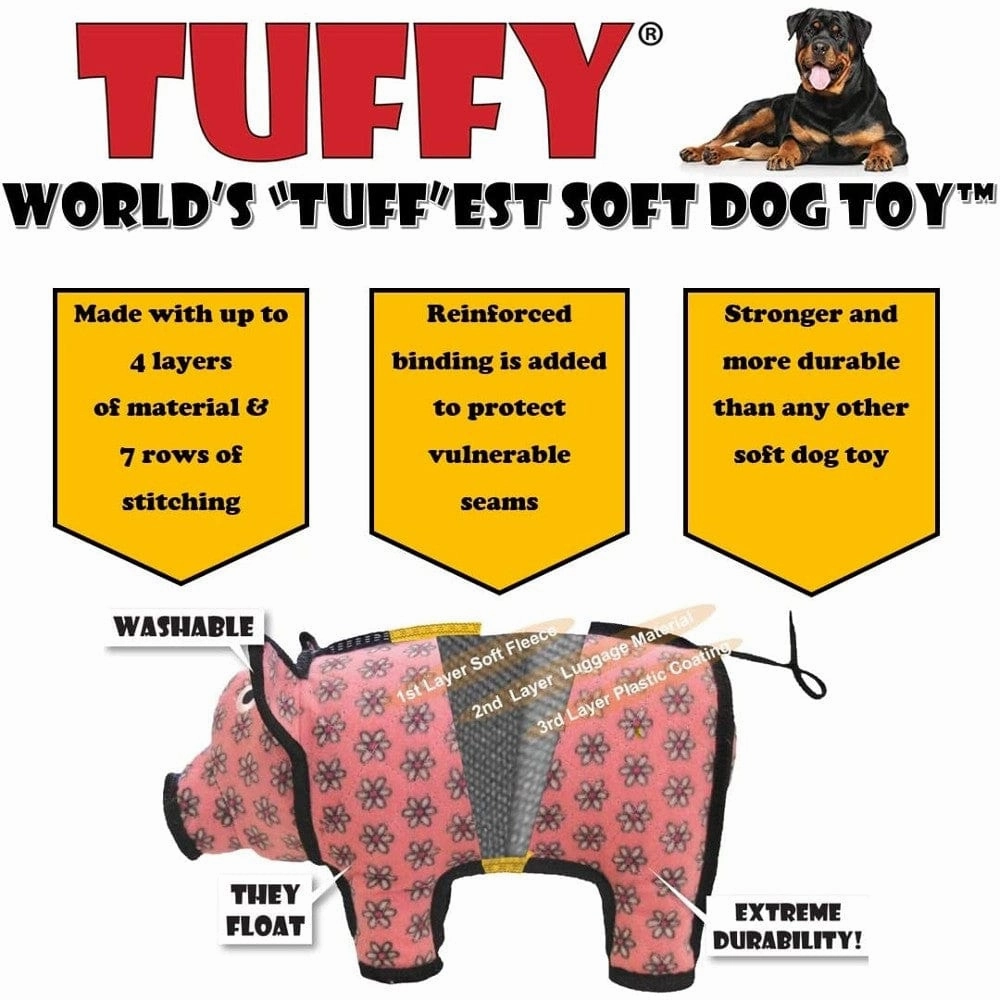 Tuffy Ocean Jr. Orange Fish Dog Toy