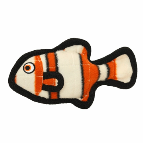 Tuffy Ocean Jr. Orange Fish Dog Toy