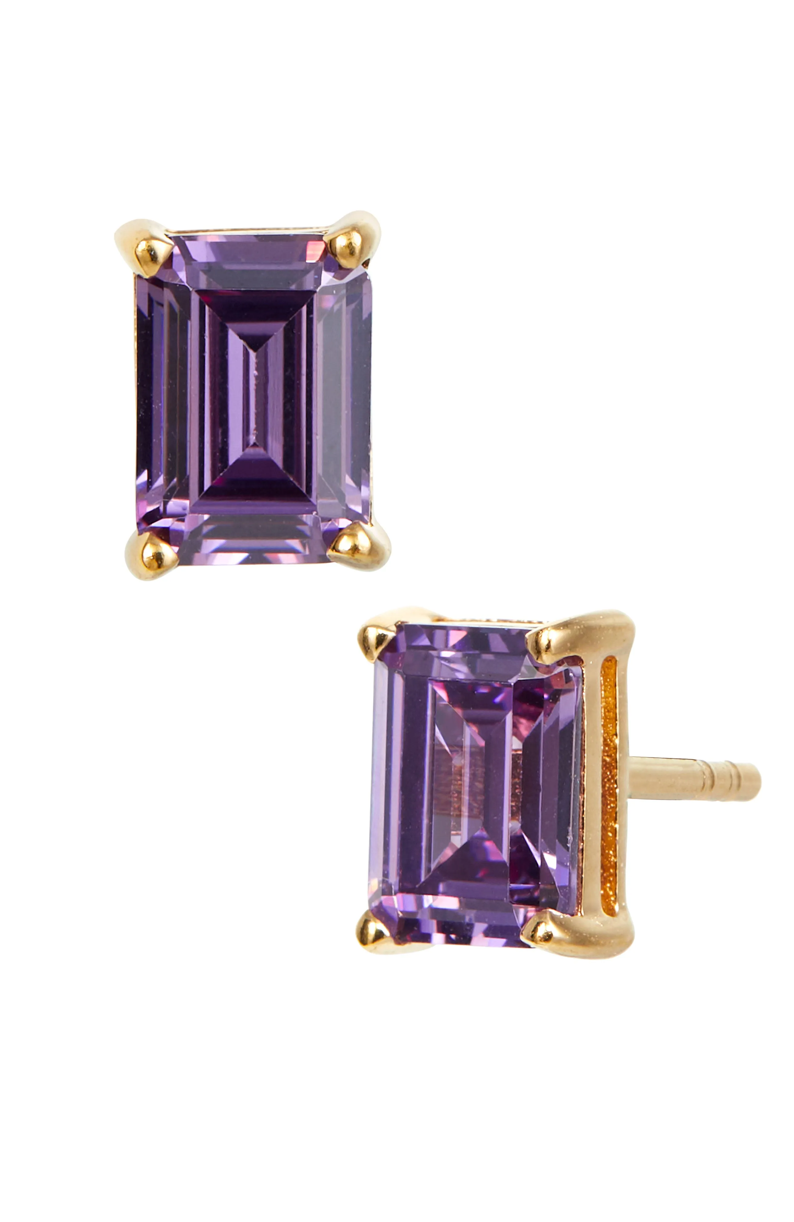 VERMEIL DECEMBER BLUE TOPAZ EMERALD CUT CZ BIRTHSTONE STUD IN BOX ecco Shoes