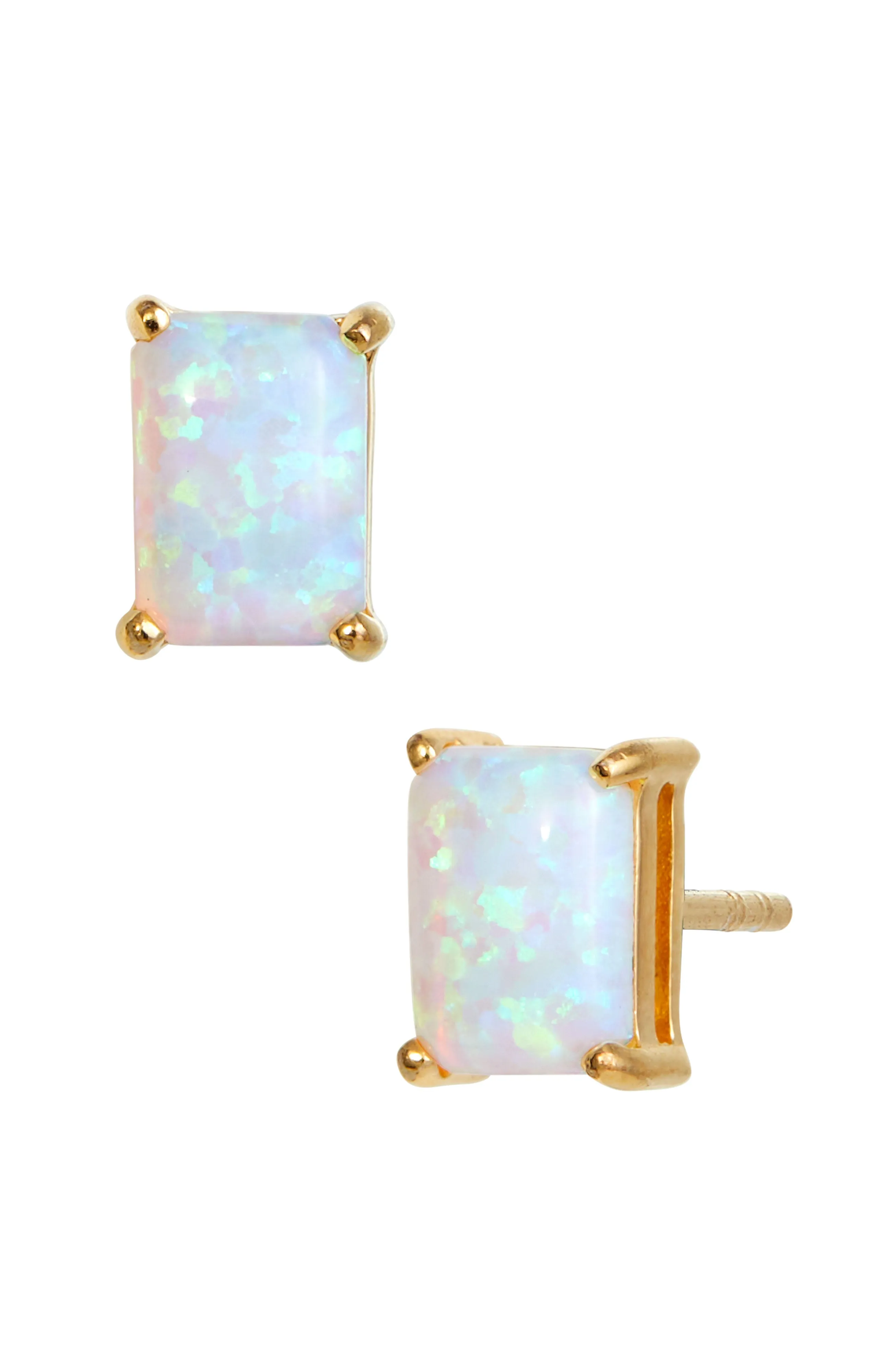 VERMEIL DECEMBER BLUE TOPAZ EMERALD CUT CZ BIRTHSTONE STUD IN BOX ecco Shoes