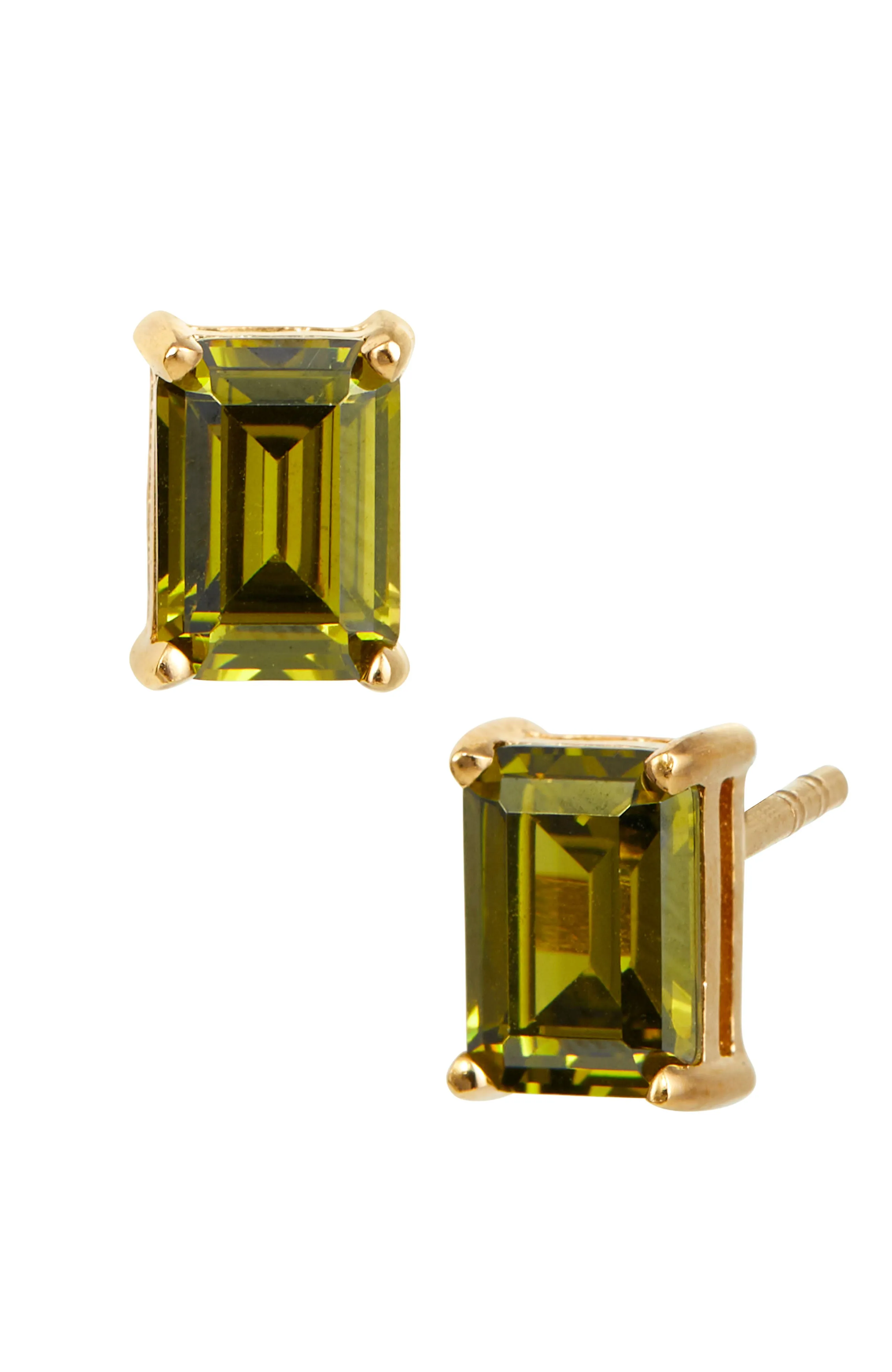 VERMEIL DECEMBER BLUE TOPAZ EMERALD CUT CZ BIRTHSTONE STUD IN BOX ecco Shoes