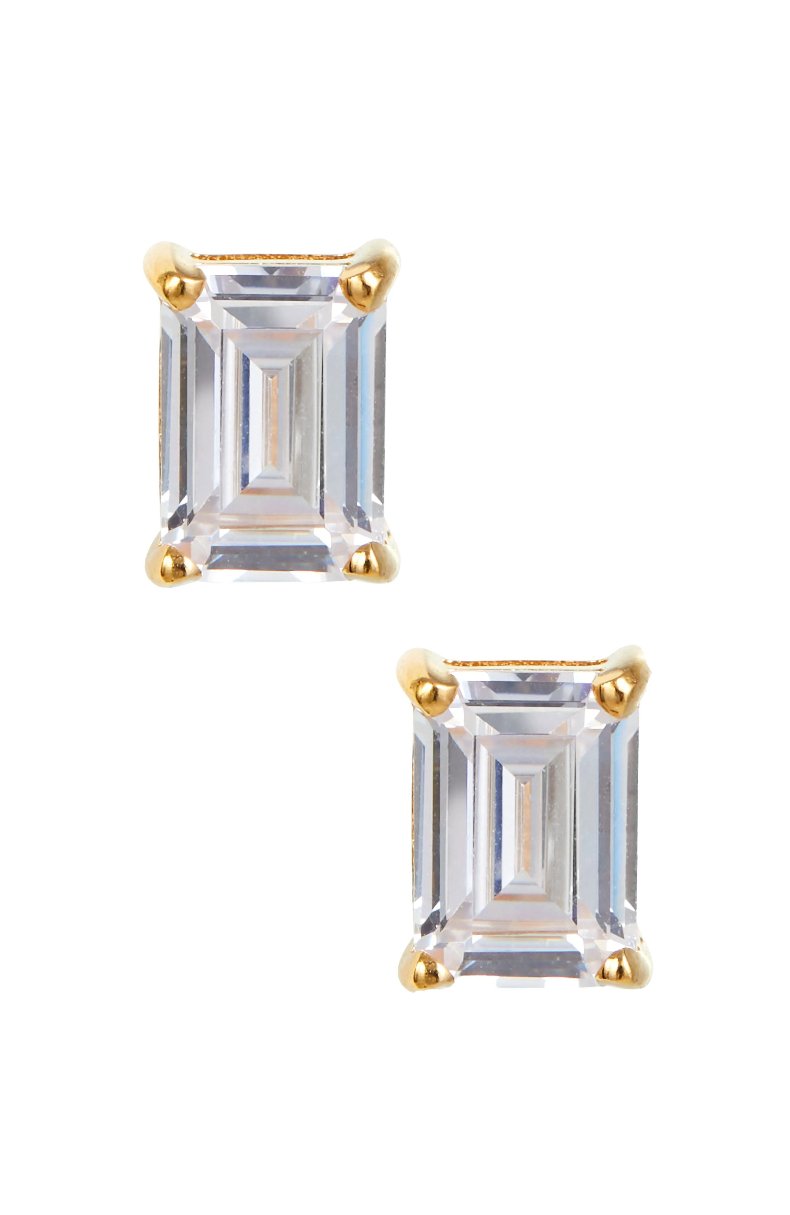 VERMEIL DECEMBER BLUE TOPAZ EMERALD CUT CZ BIRTHSTONE STUD IN BOX ecco Shoes
