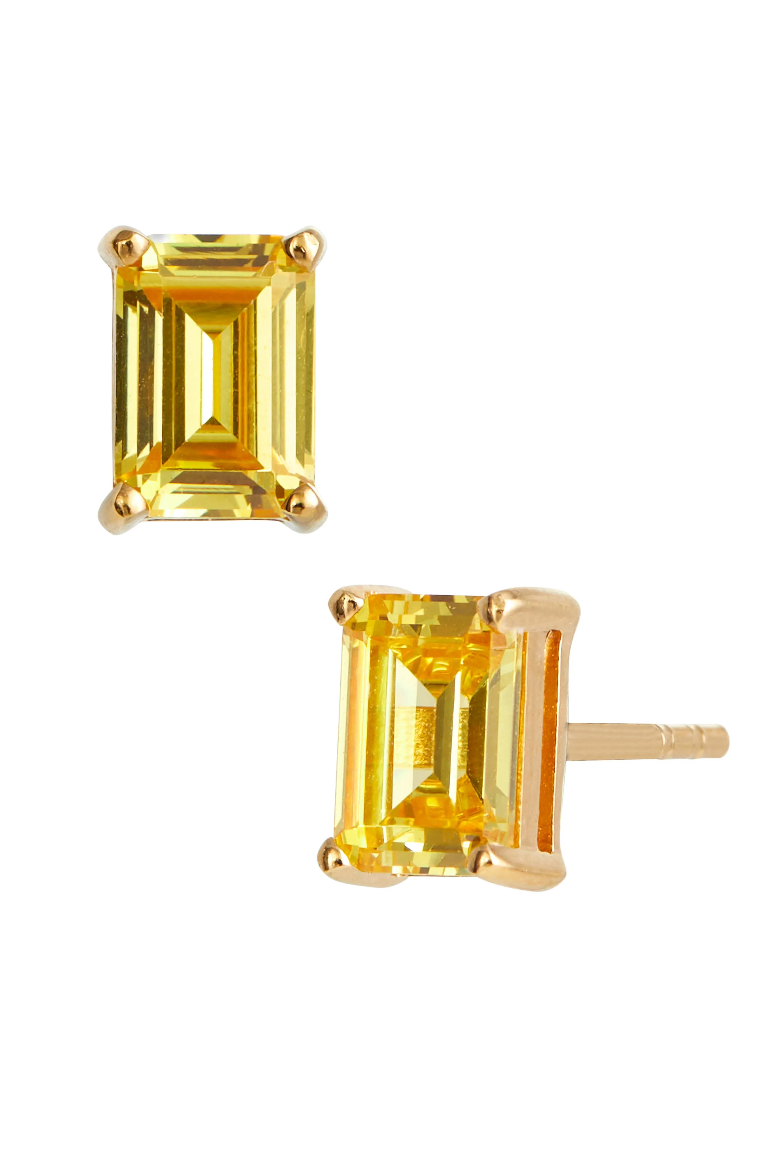 VERMEIL DECEMBER BLUE TOPAZ EMERALD CUT CZ BIRTHSTONE STUD IN BOX ecco Shoes