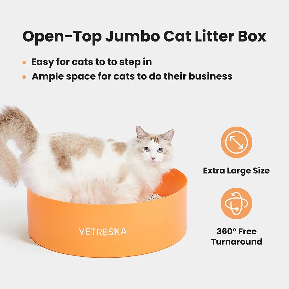 VETRESKA Tangerine Cat Litter Tray