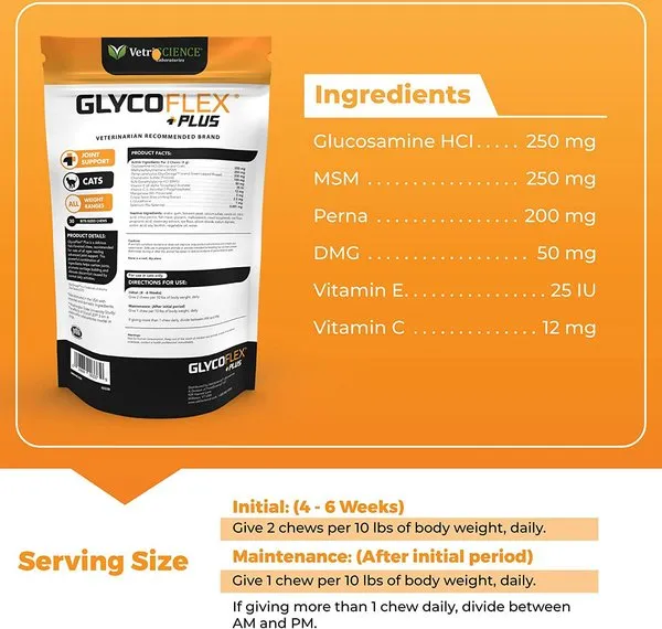 VetriScience GlycoFlex Plus Soft Chews Joint Supplement for Cats