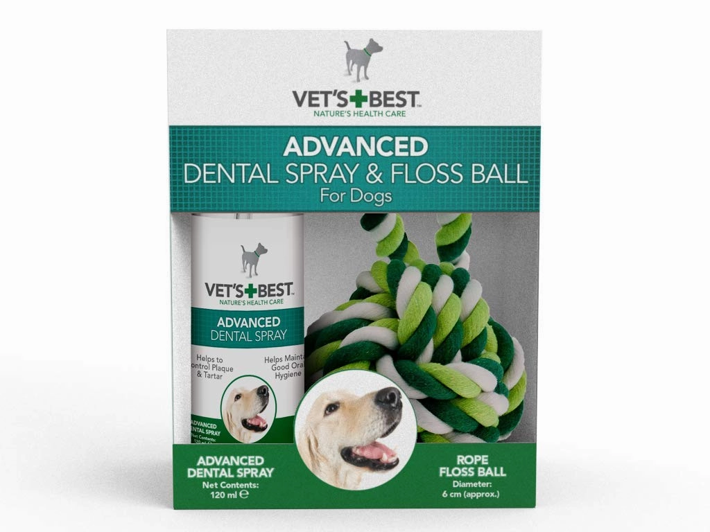 Vets Best - Advanced Dental Spray & Floss Ball Kit
