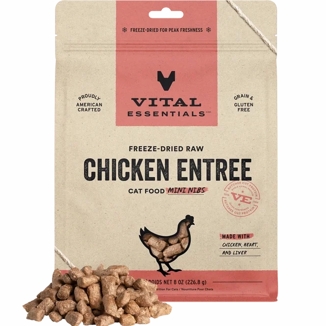 Vital Essentials Freeze-Dried Raw Mini Nibs Chicken Cat Food
