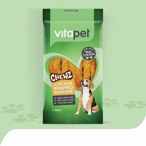 VitaPet - Chewz Chicken Wrapped Rawhide Twist Dog Treat (7pk)