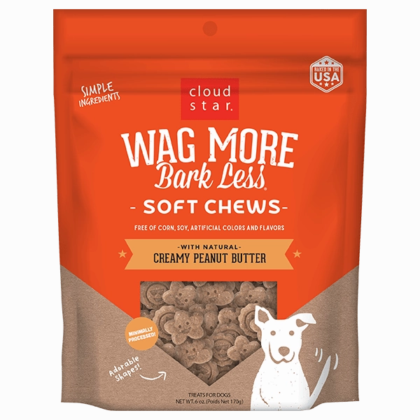 Wag More Bark Less Creamy Peanut Butter Soft & Chewy Dog Treats