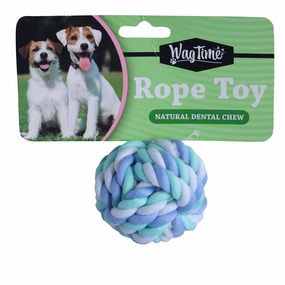 WagTime - Ball Rope Toy (8cm)