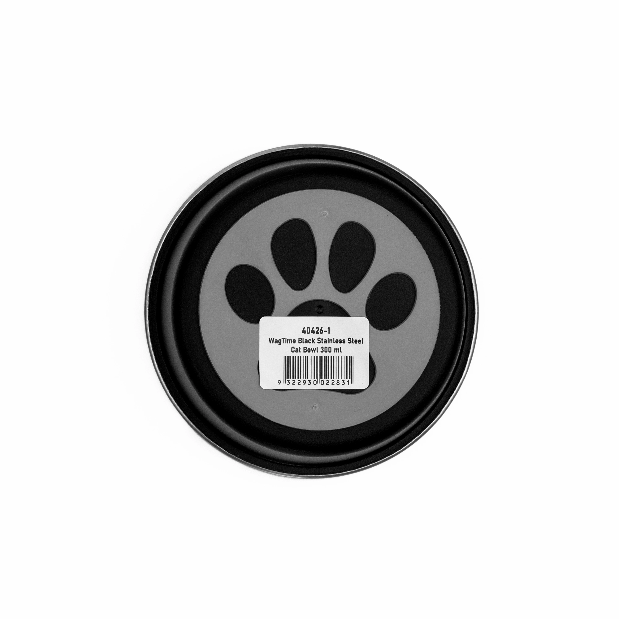 WagTime - Black Stainless Steel Cat Bowl (300ml)
