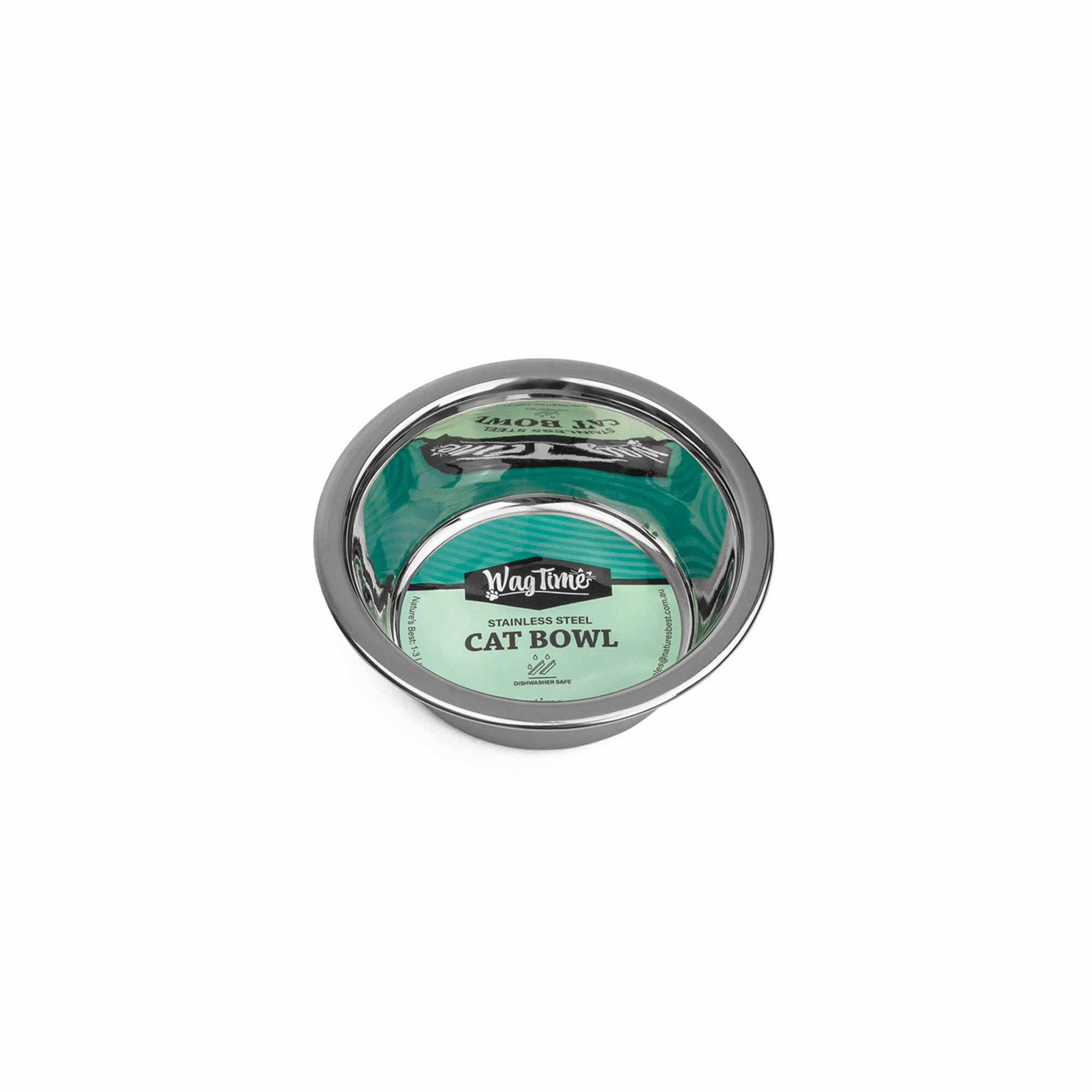 WagTime - Classic Stainless Steel Cat Bowl (235ml)