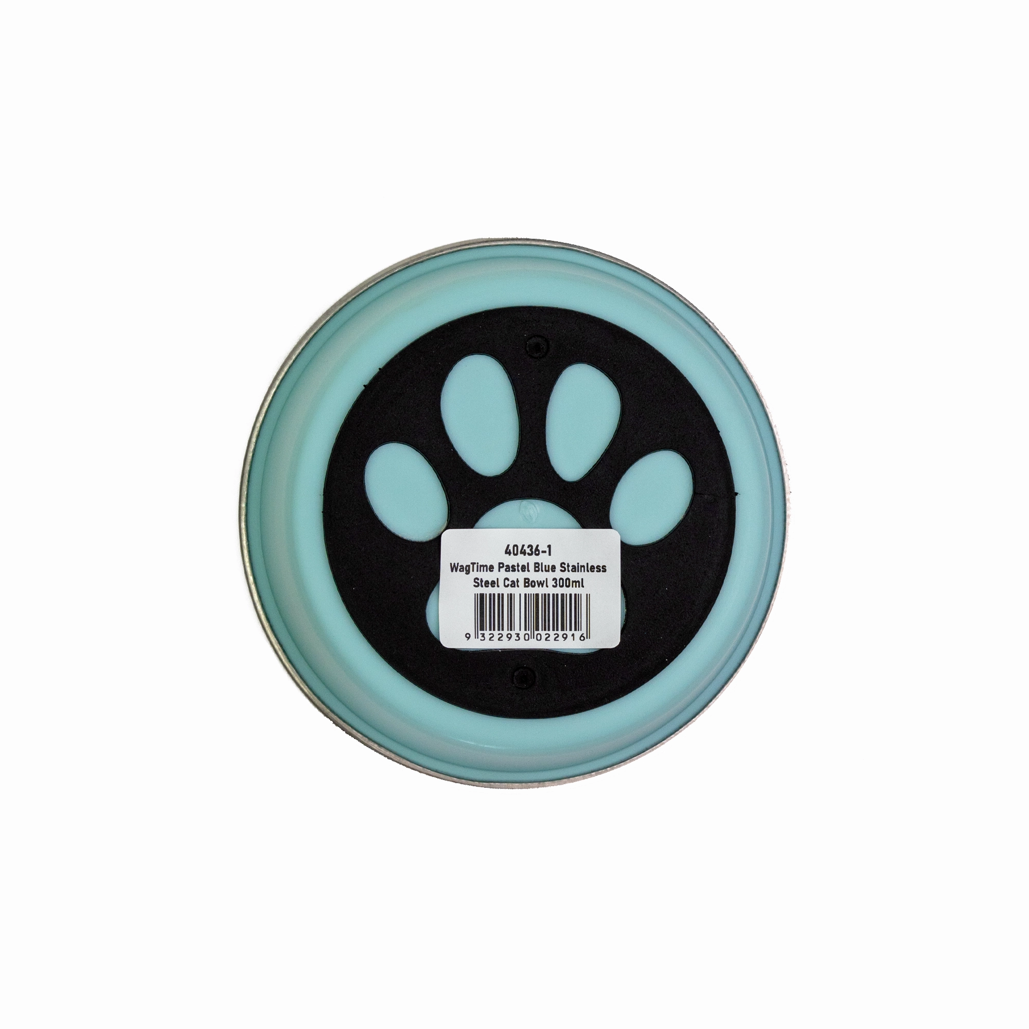 WagTime - Pastel Blue Stainless Steel Cat Bowl (300ml)