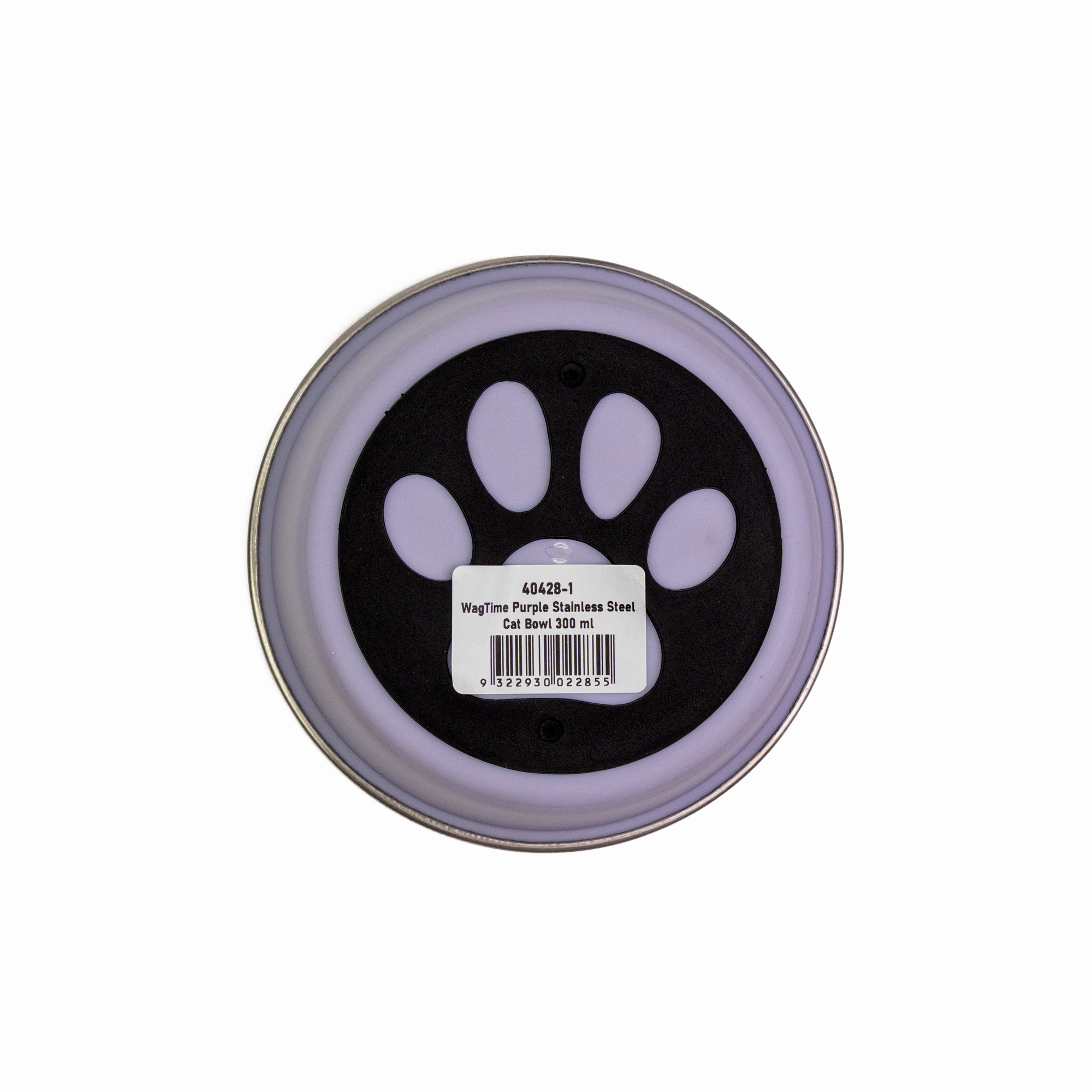 WagTime - Purple Stainless Steel Cat Bowl (300ml)