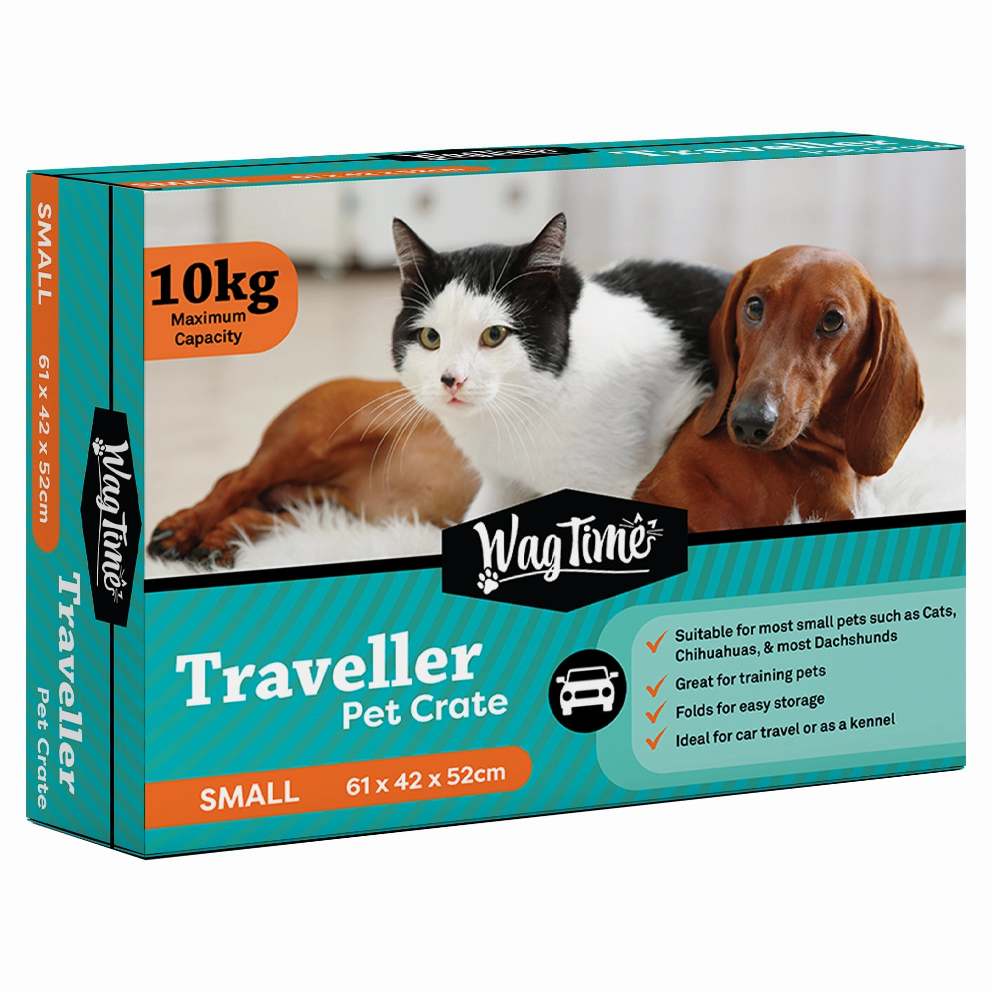 WagTime - Traveller Pet Wire Crate (Small)