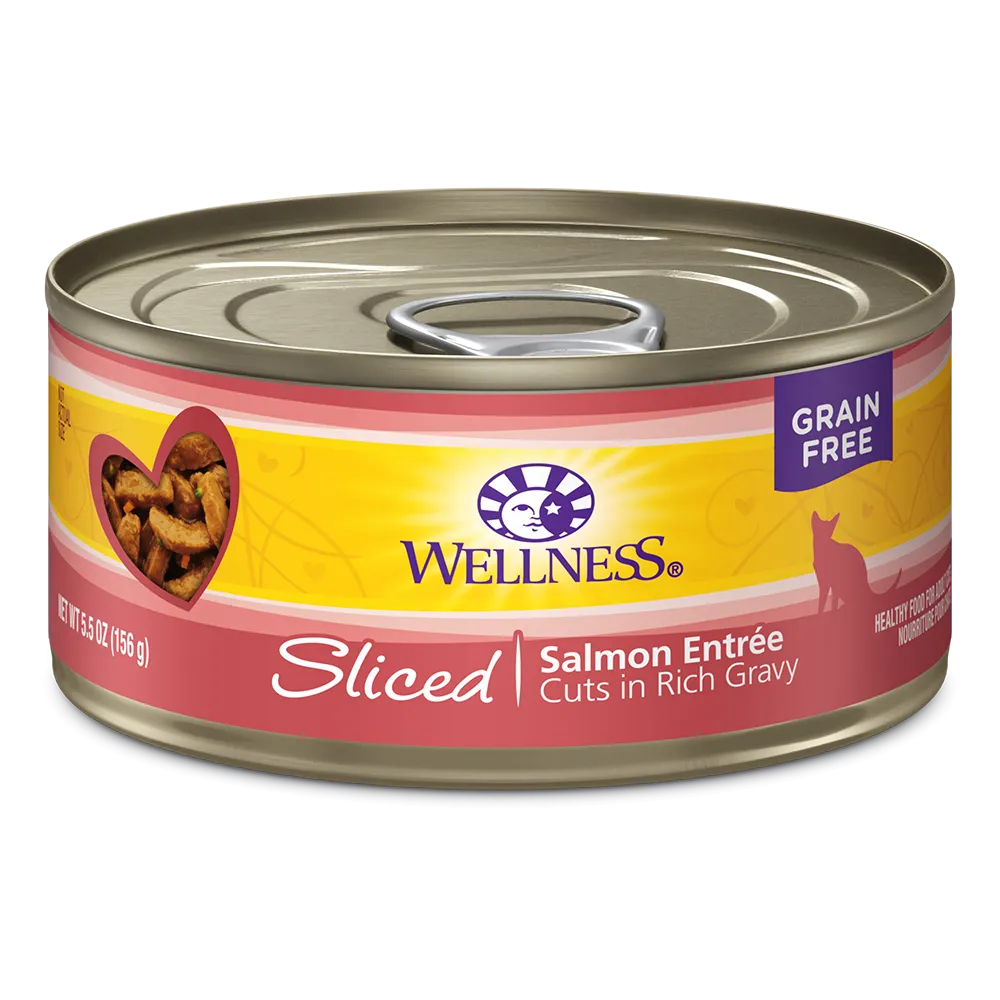Wellness Cat Grain Free Sliced Salmon Entree 5.5oz