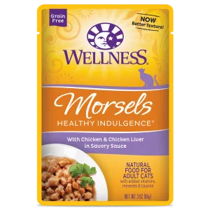 Wellness Cat Healthy Indulgence Morsels - Chicken & Chicken Liver 3oz