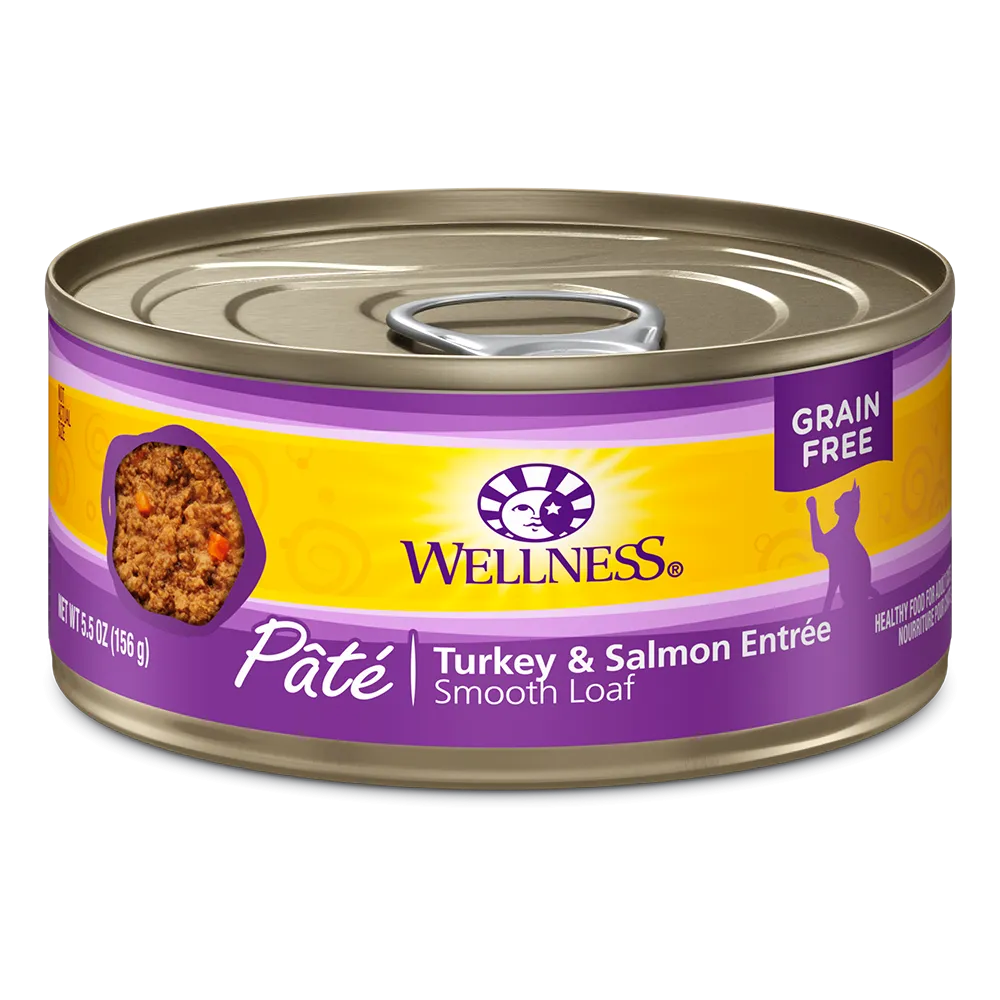 Wellness Cat Pate Turkey & Salmon 5.5oz