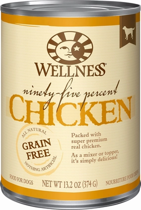 Wellness Natural Grain Free 95% Chicken Recipe Adult Wet Canned Dog Food