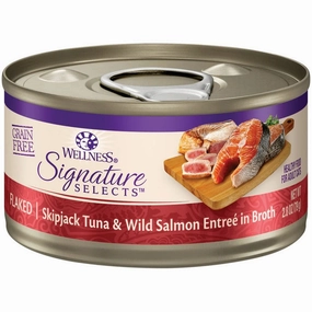 Wellness Signature Selects Flaked Tuna & Salmon in Broth Wet Cat Food