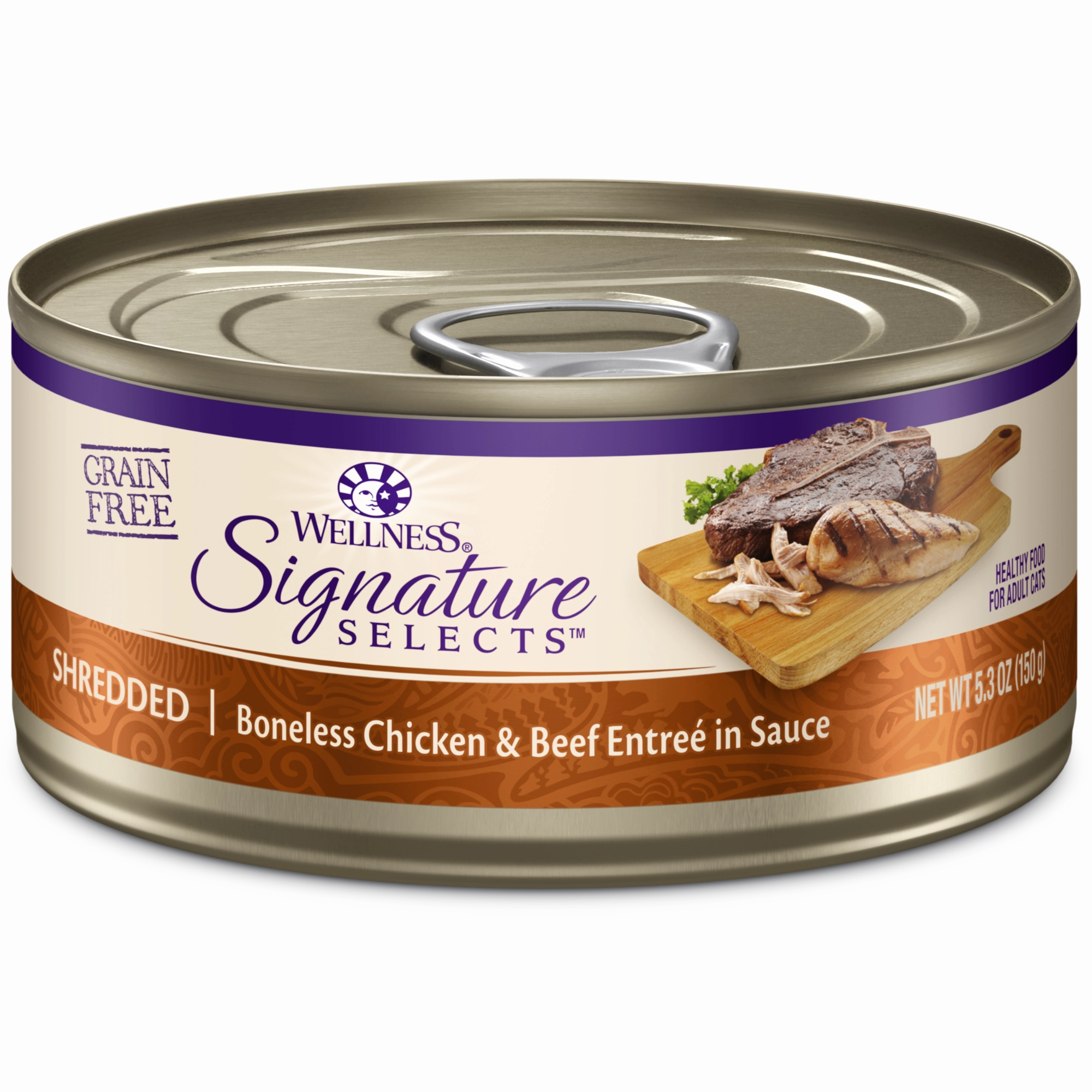 Wellness Signature Selects Shredded Chicken & Beef in Sauce Wet Cat Food