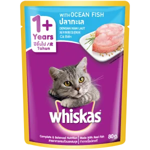 Whiskas Pouch 1  Years Ocean Fish 80g
