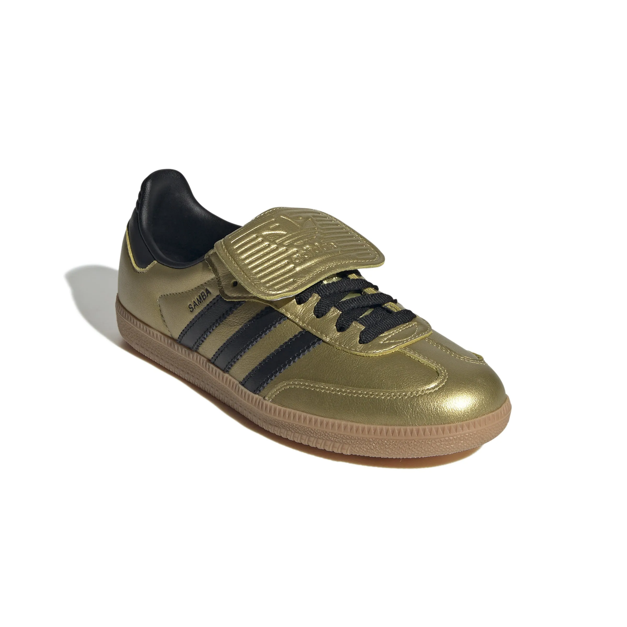 Women's adidas Samba LT Gold Metallic/Core Black/Gum 3 JH5708