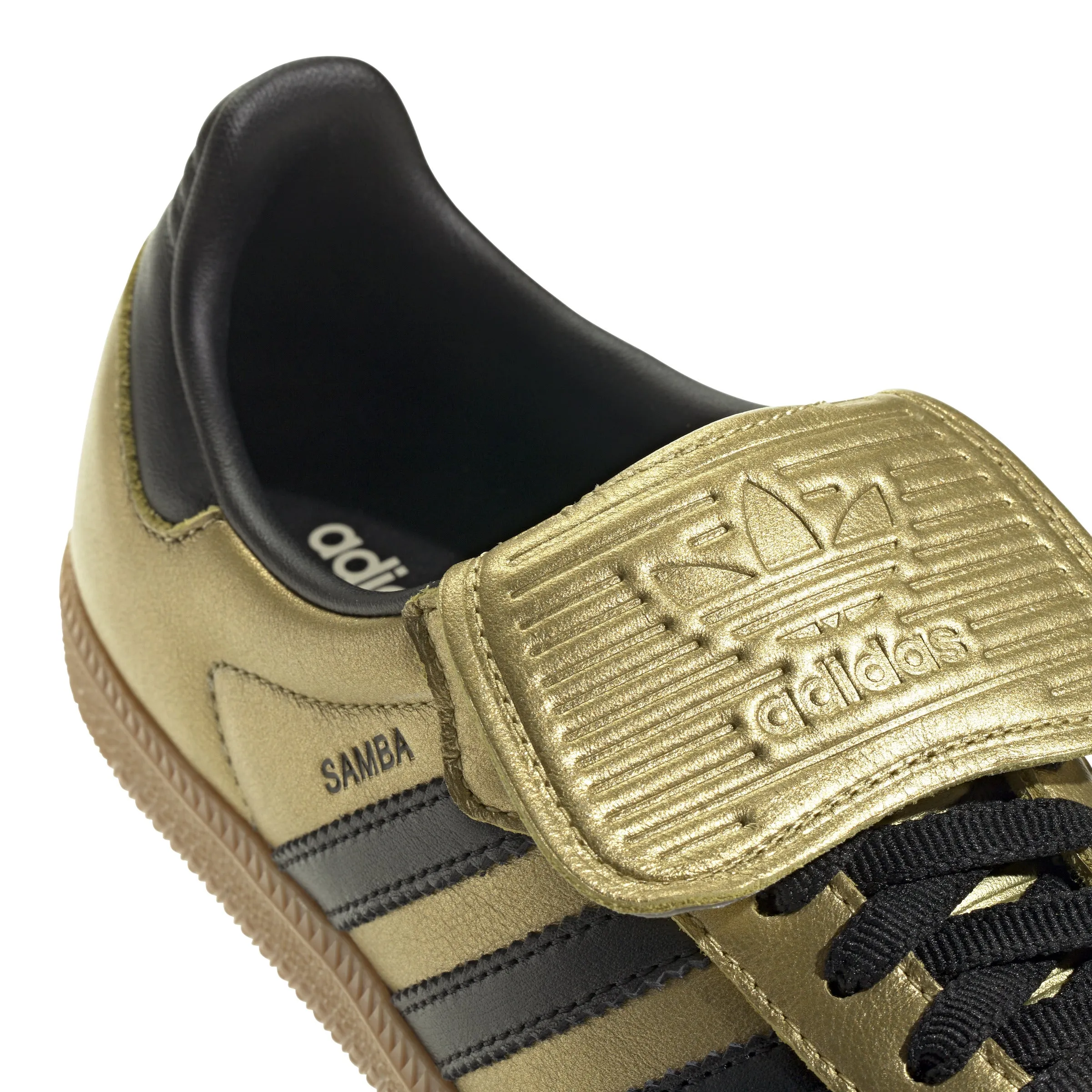 Women's adidas Samba LT Gold Metallic/Core Black/Gum 3 JH5708