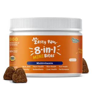 Zesty Paws Dog 8-in-1 Multifunctional Mini Bites Chicken 90soft chews