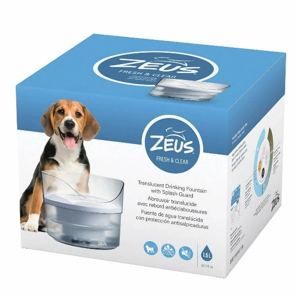 Zeus Fresh & Clear Fountain with Splash Guard